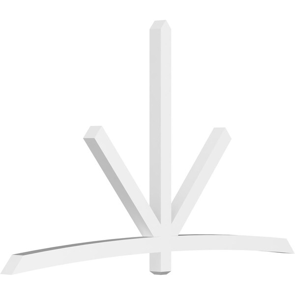 Ekena Millwork Alberta Architectural Grade PVC Gable Bracket, 108"W x 63"H x 4"D x 4"F, 14/12 Pitch GBP108X63X0404ALB00 - main
